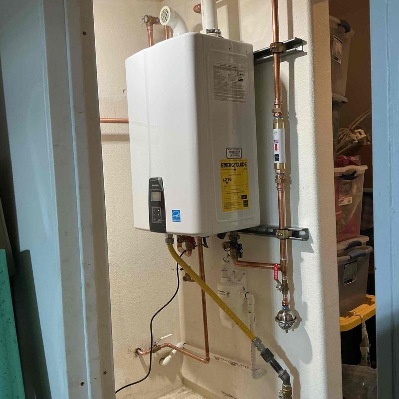 Navien NPE-240A2 tankless water heater installation