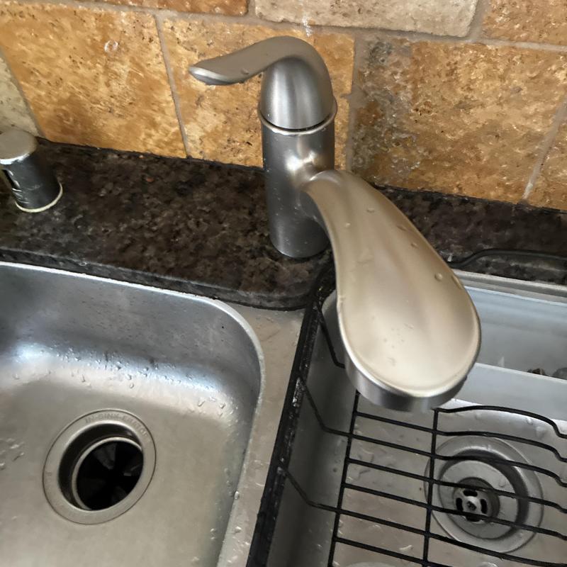 Kitchen faucet and basin drain with new fixture