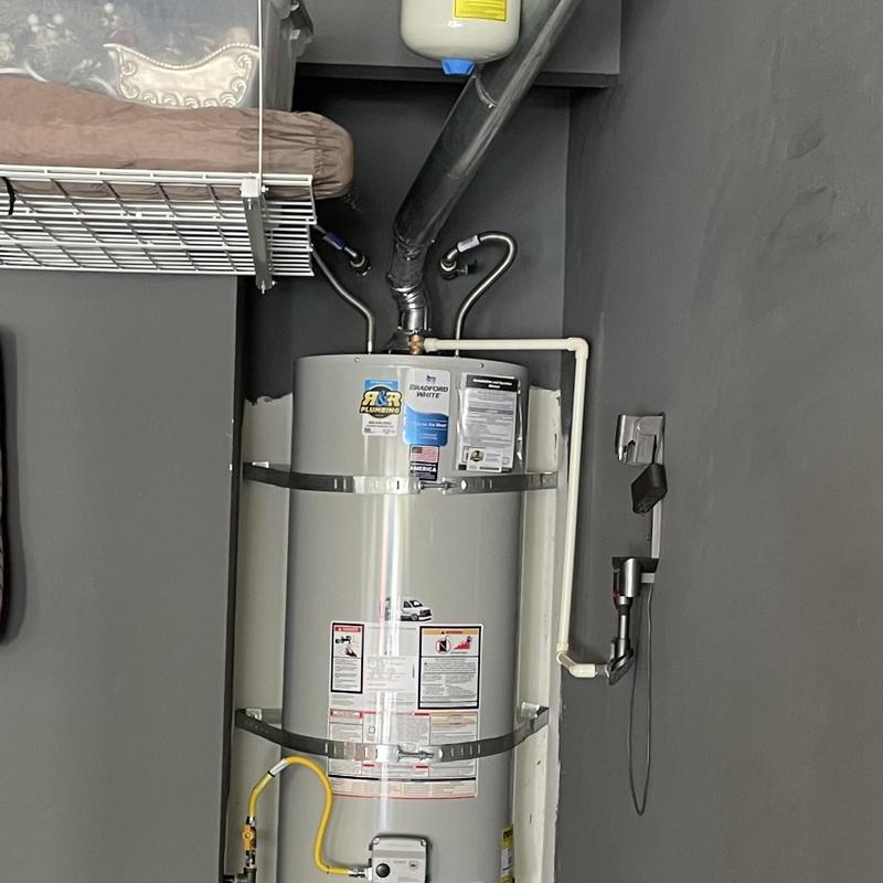 50-gallon water heater with venting modifications