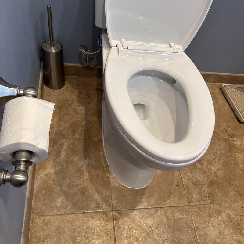 Toto elongated toilet installation with new supply line