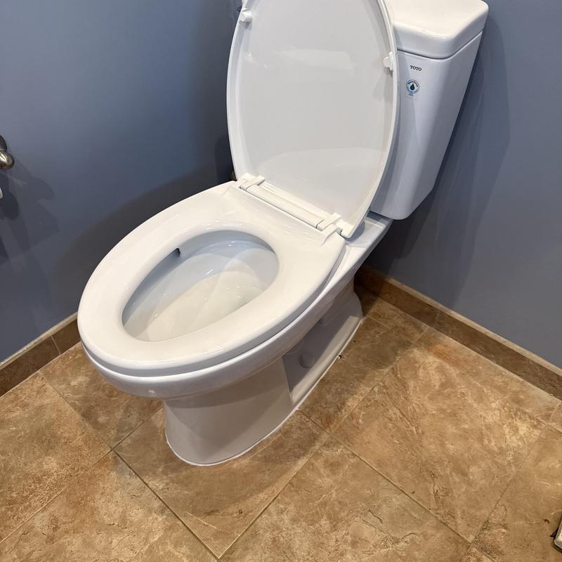 Toto elongated toilet installation with new supply line