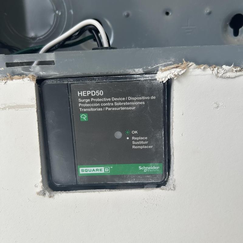 Whole home surge protective device installed in panel