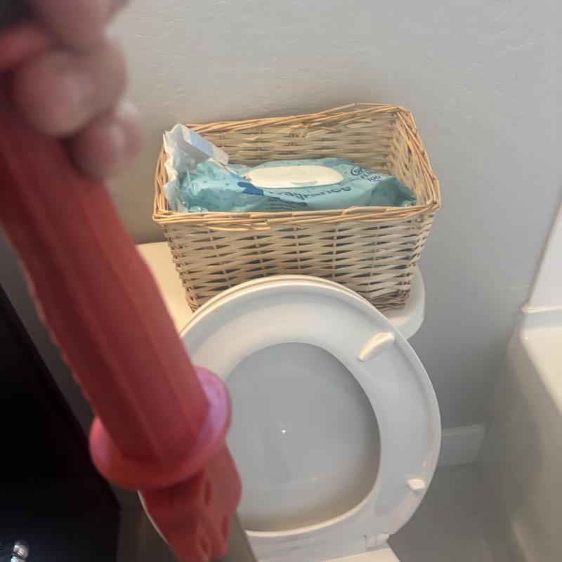 Toilet drain with auger tool for clog removal