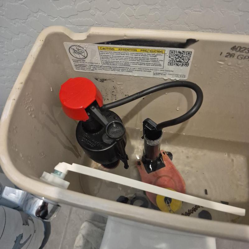 Toilet fill valve inside tank replacement in Glendale, AZ