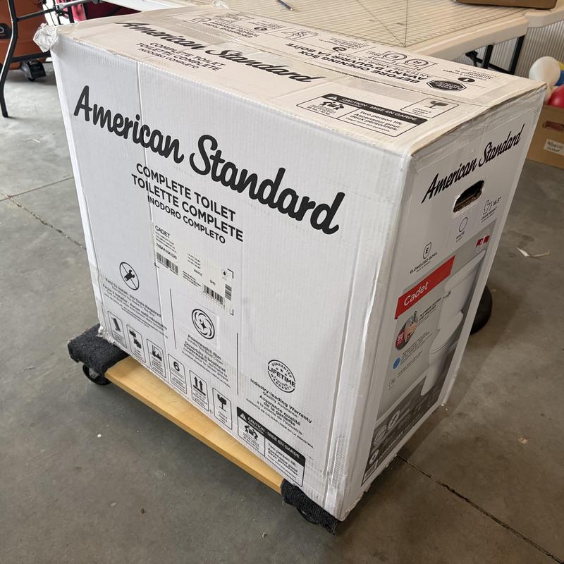 American Standard toilet box ready for installation