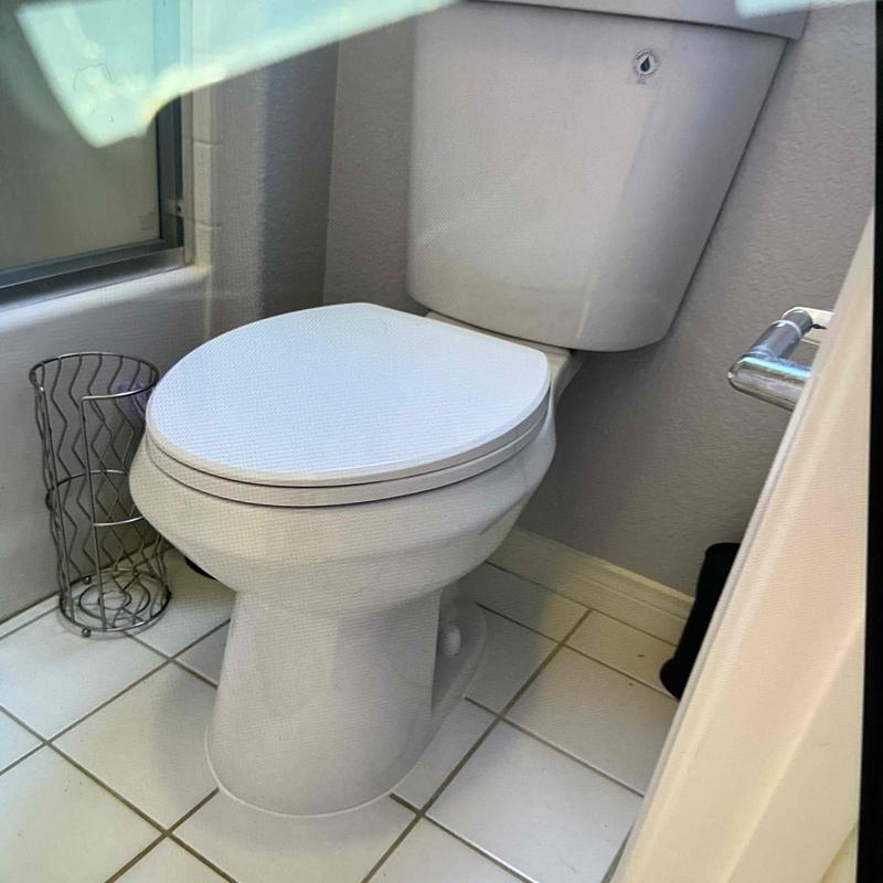 Toilet installation with wax rings and supply line