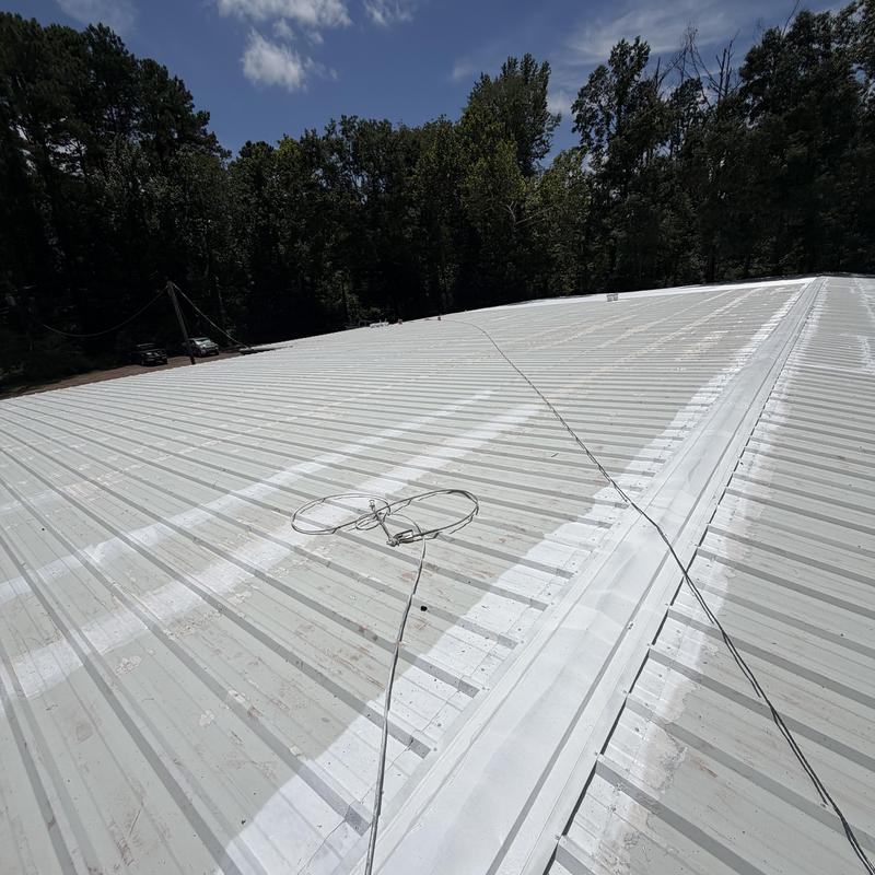 GAF silicone metal roof with primer coat