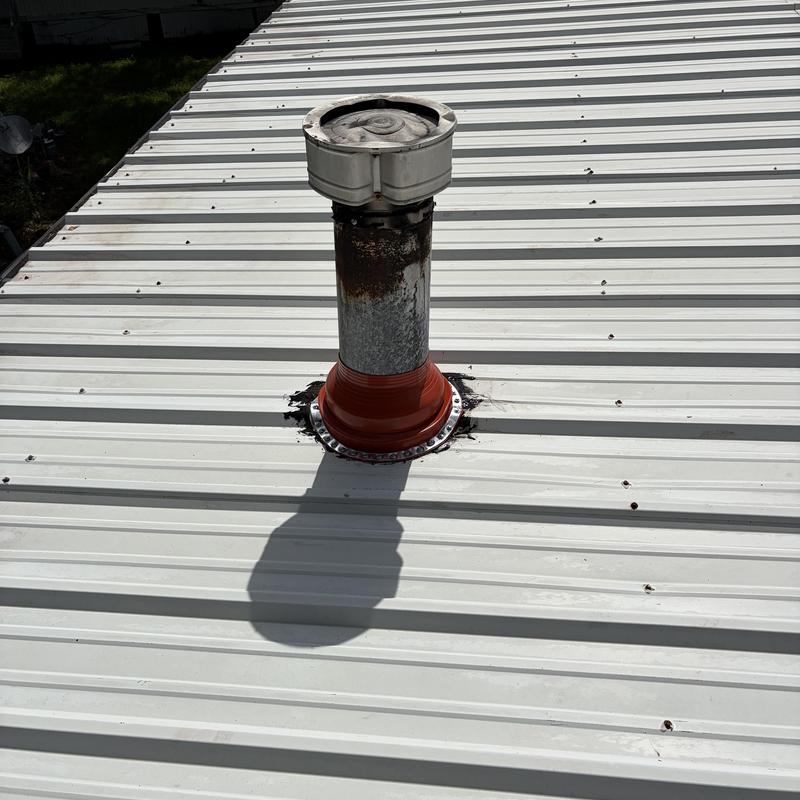 High temp boot on metal roof ventilation pipe