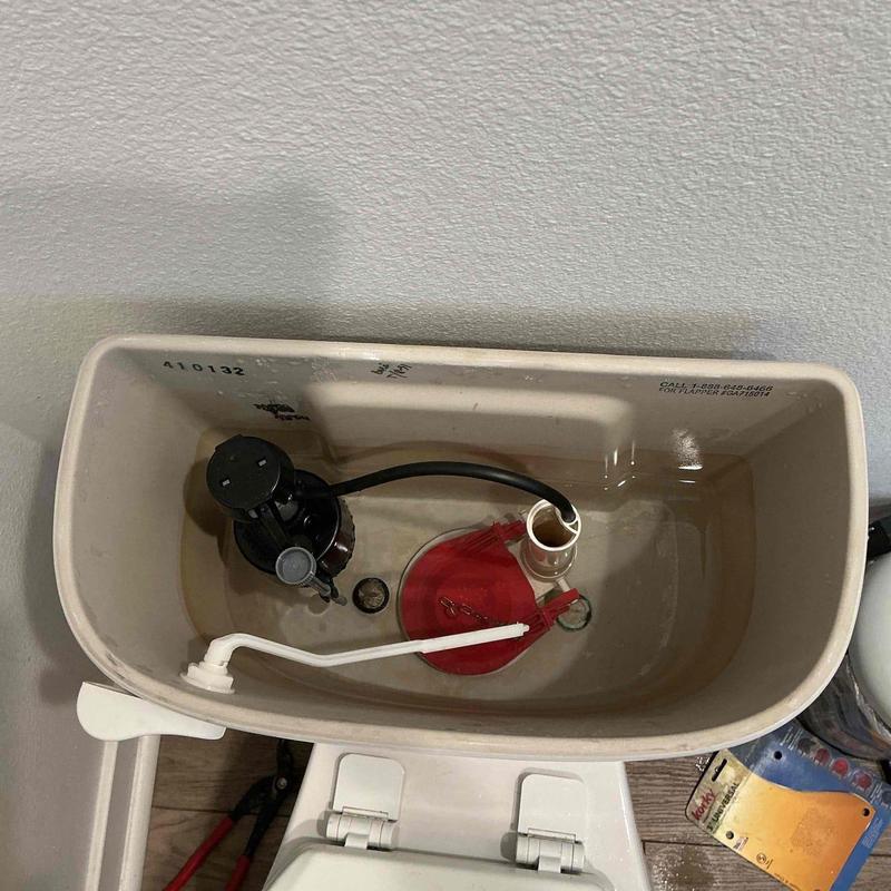 Toilet tank fill valve and flapper installation