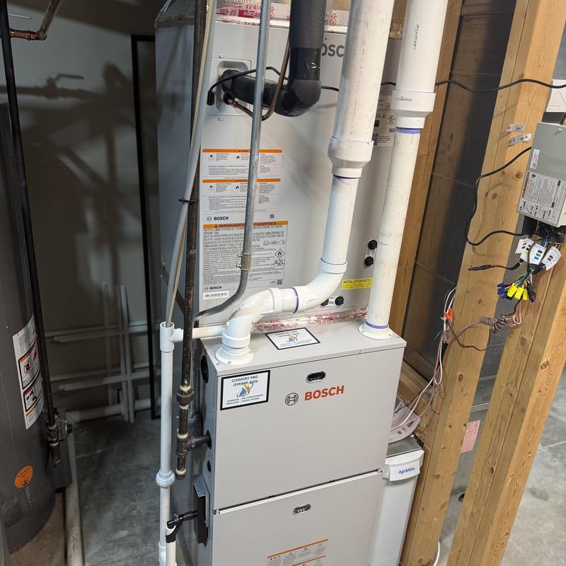 Bosch high efficiency furnace with PVC vent pipes Bosch high efficiency furnace with PVC vent pipes
