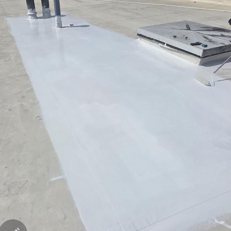 TPO roof silicone coating application near vents
