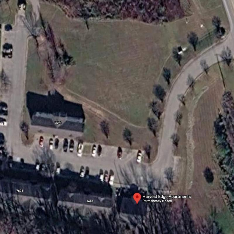 Asphalt roof hail damage at Harvest Edge Apartments