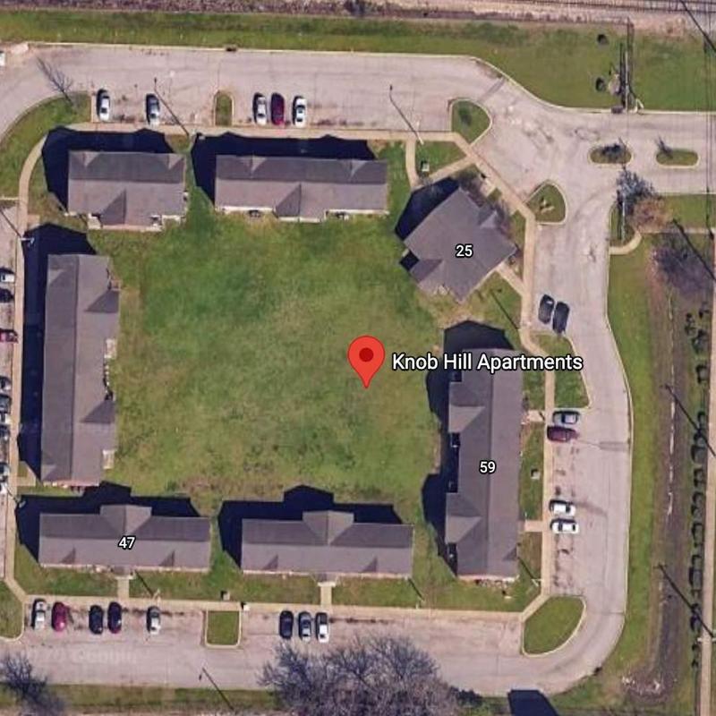Apartment building roofs hail damage inspection aerial view