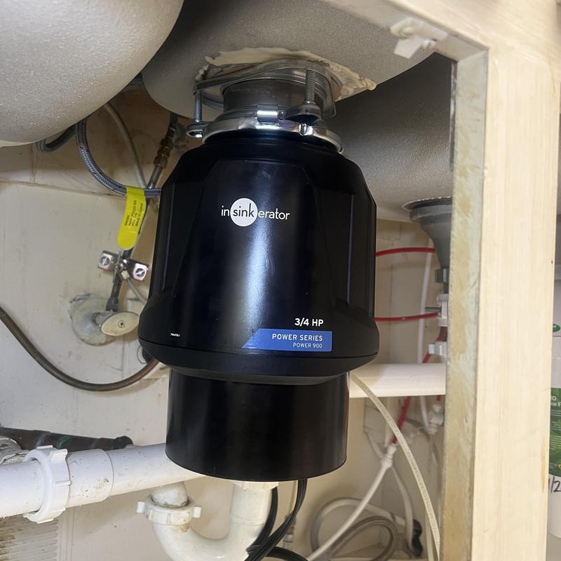 InSinkErator Power 900 garbage disposal installation under sink