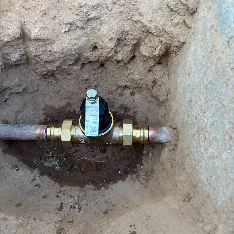 Zurn Wilkins 1-inch pressure reducing valve in ground