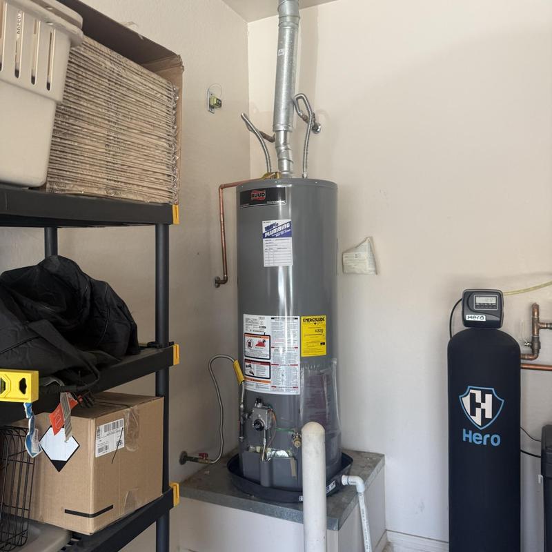 Water heater replacement with new unit installed