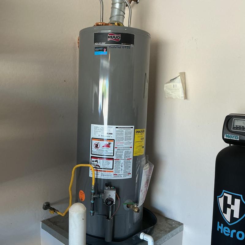 Water heater replacement with installed Ruud unit