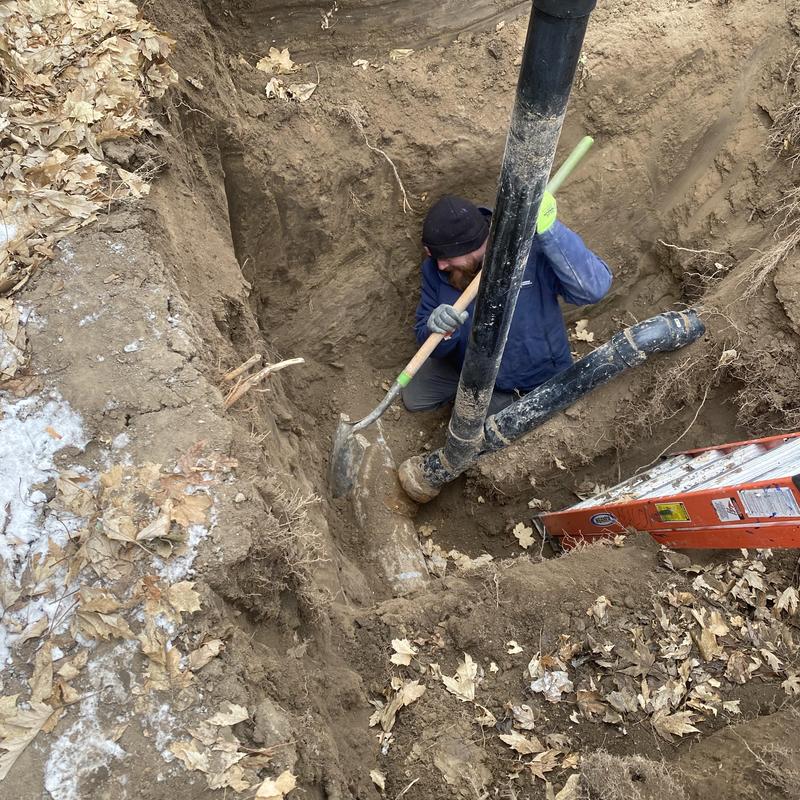 In-ground clean out pipe excavation and repair In-ground clean out pipe excavation and repair