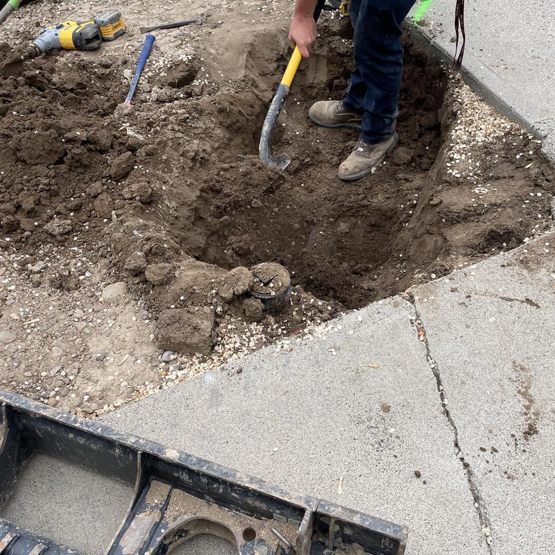 City sewer mainline excavation and pipe installation City sewer mainline excavation and pipe installation