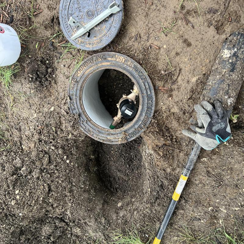 Valve box with new subterranean plumbing valve installation