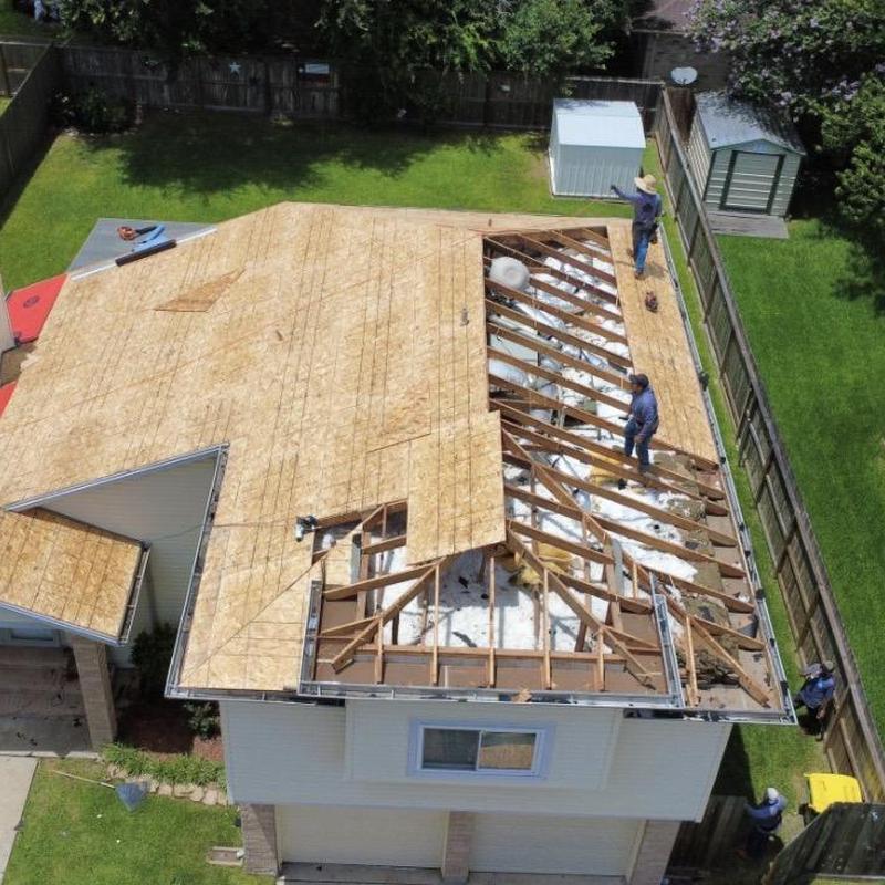 Roof decking installation on residential home in Pearland