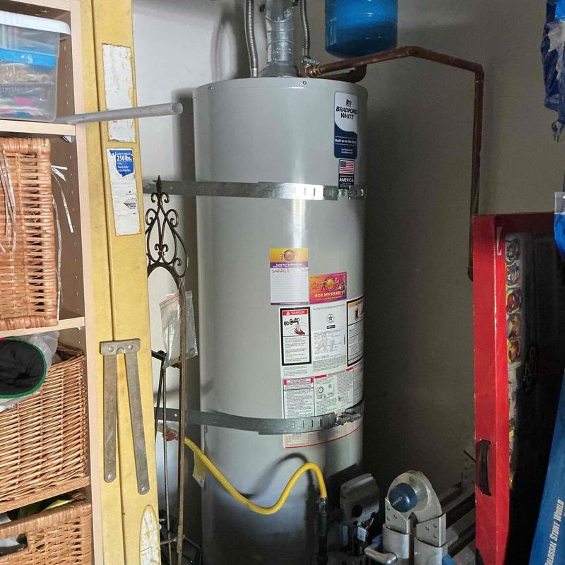 50-gallon water heater with sediment flush maintenance