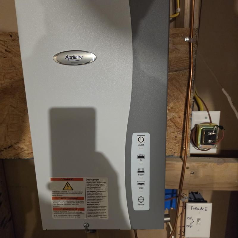 Aprilaire 800 steam humidifier maintenance and shutdown