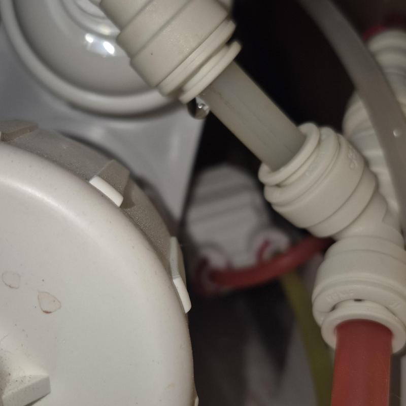 34 hp Garbage disposal with leaking water hose connection