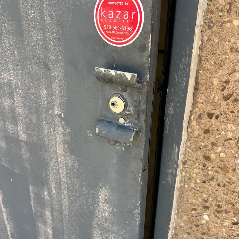 Commercial door lock with rekeyed cylinder