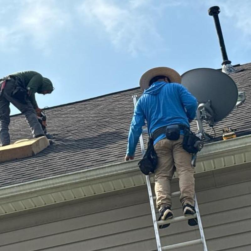 Plumbing pipe boots and satellite dish removal on roof