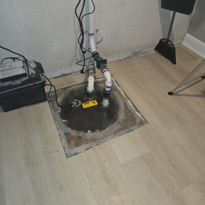 M53 Zoeller sump pump with sealed pit lid