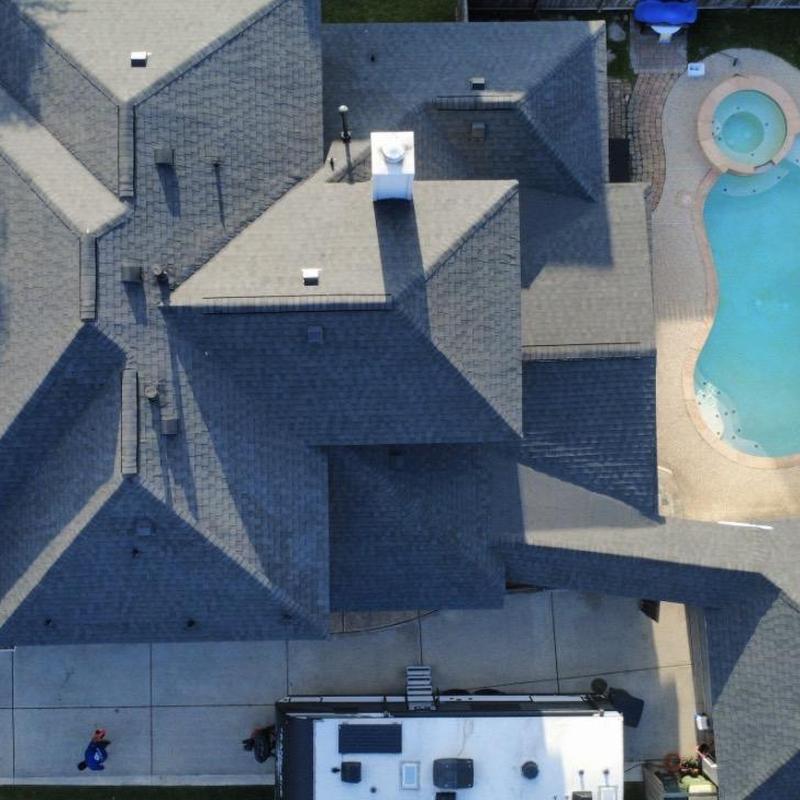 Impact-resistant shingle roof with pool in Pearland, TX
