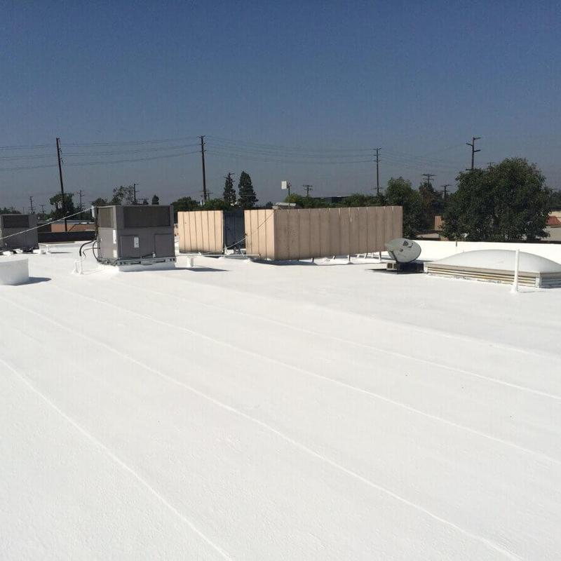 Commercial flat roof with HVAC units and satellite dish Commercial flat roof with HVAC units and satellite dish