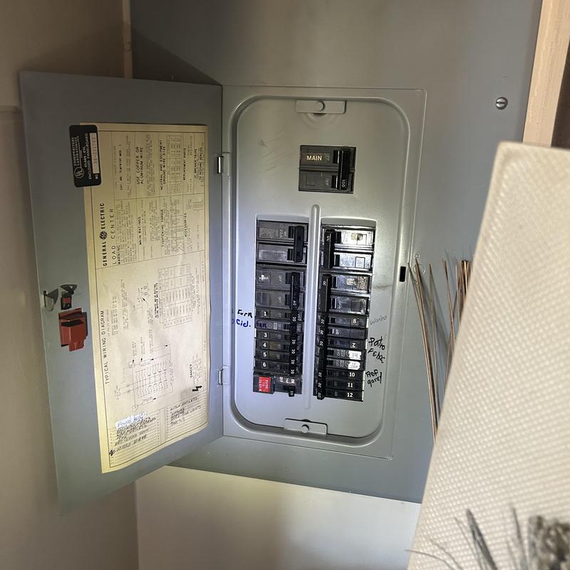 Electrical panel with circuit breakers and wiring diagram Electrical panel with circuit breakers and wiring diagram