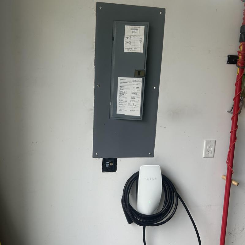 Tesla wall charger installation with circuit panel in Boise Tesla wall charger installation with circuit panel in Boise