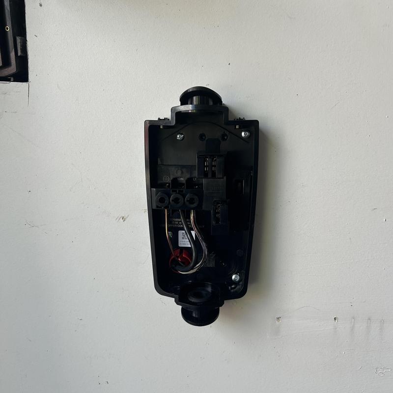 Tesla charger enclosure with wiring installation in Boise Tesla charger enclosure with wiring installation in Boise