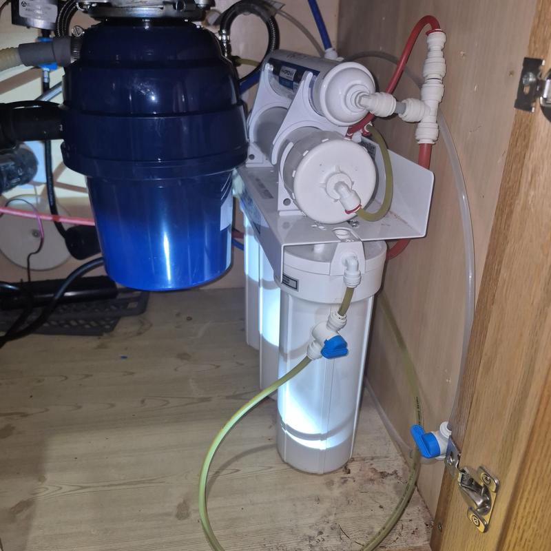 5 Stage Reverse Osmosis System under sink installation