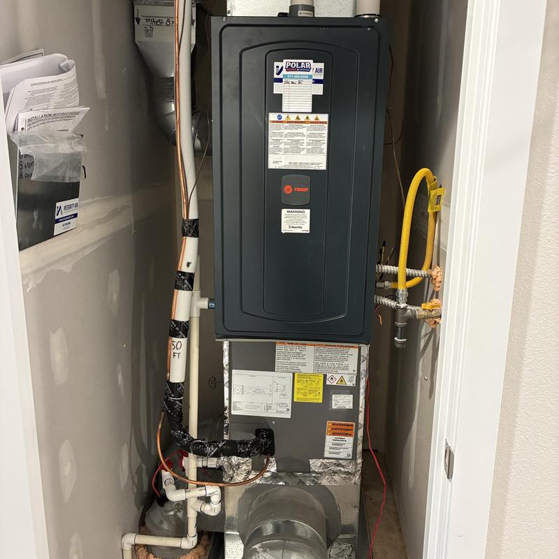 Trane gas furnace and ventilation system installation Trane gas furnace and ventilation system installation