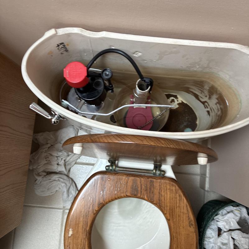 Toilet tank fill valve and flapper repair