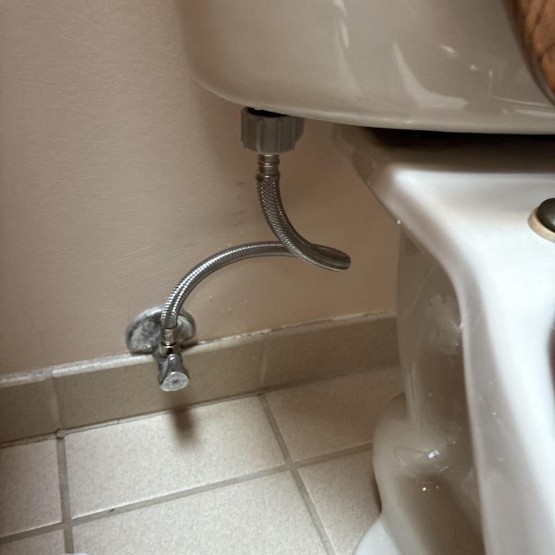 Toilet water supply line installation and repair