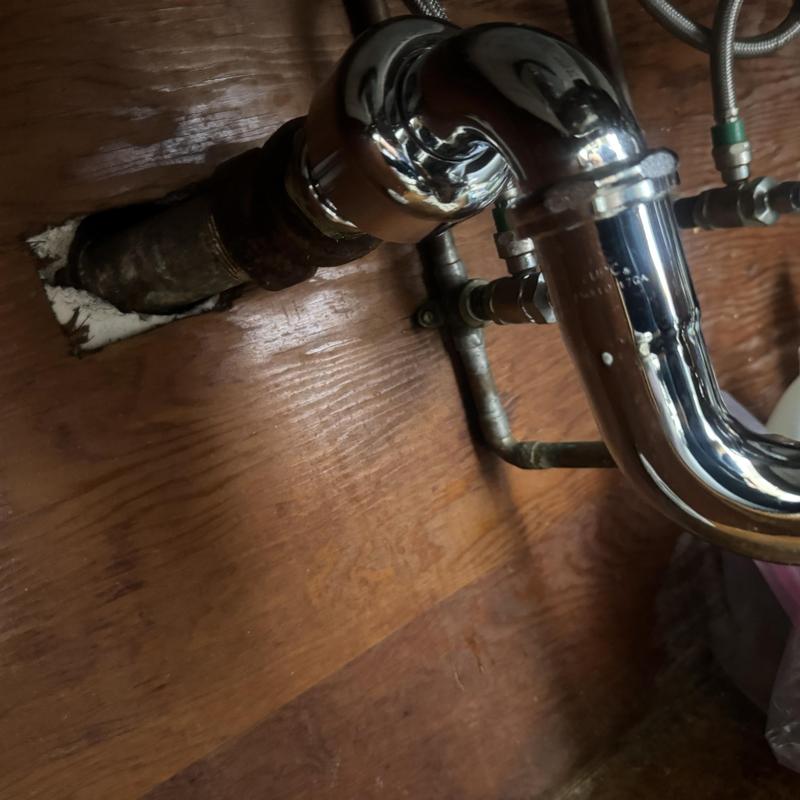 Kitchen sink waste arm and P-trap pipe replacement