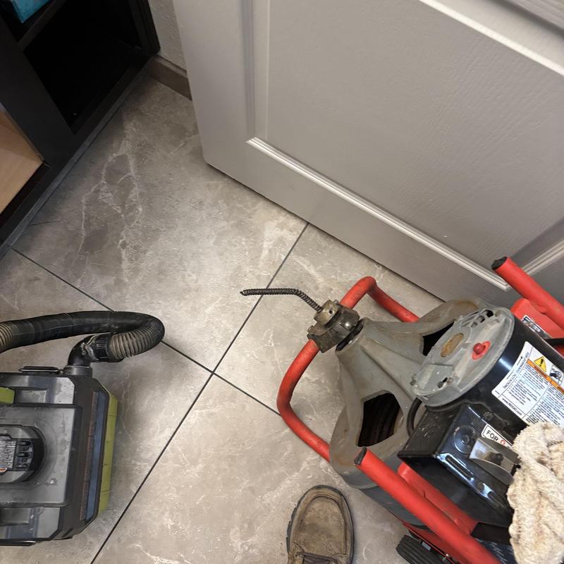 2-inch drain line cleaning machine and vacuum hose