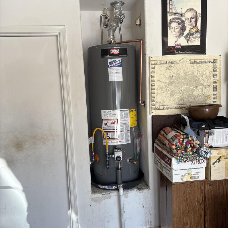 50 Gallon Gas Water Heater Installation in Closet
