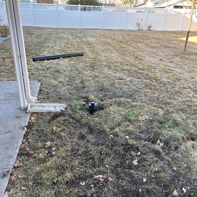 Sewer cleanout installation with spot repair excavation Sewer cleanout installation with spot repair excavation