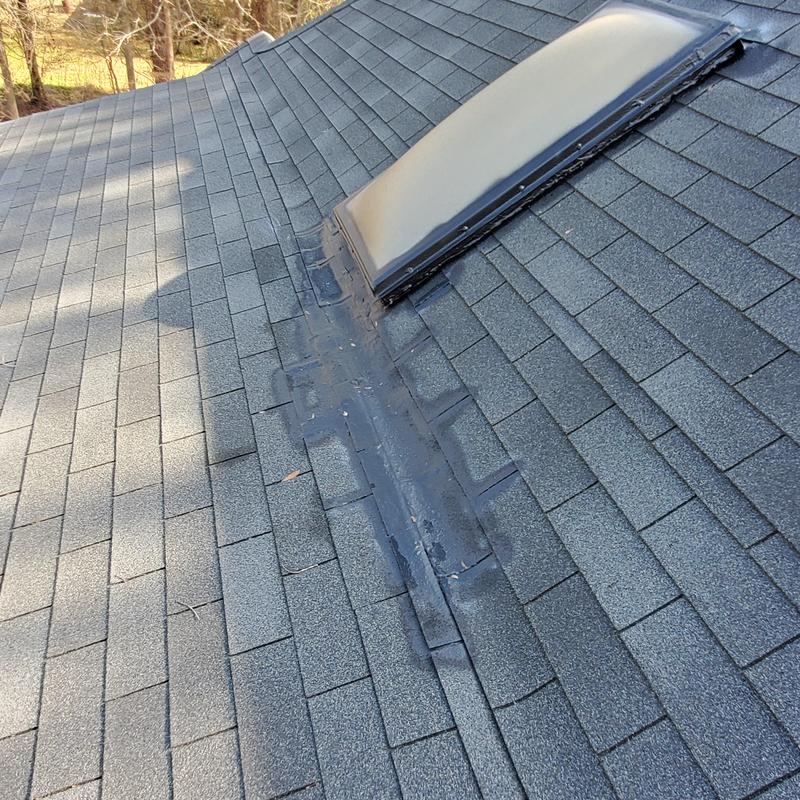 Skylight flashing and roof shingles in Rock Hill, SC