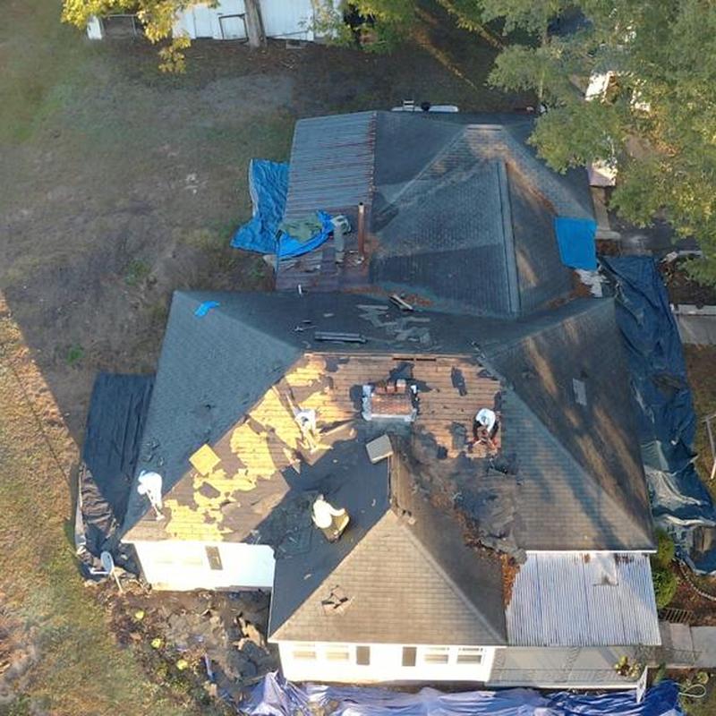 Roof shingles removal and replacement with gutters in Rock Hill