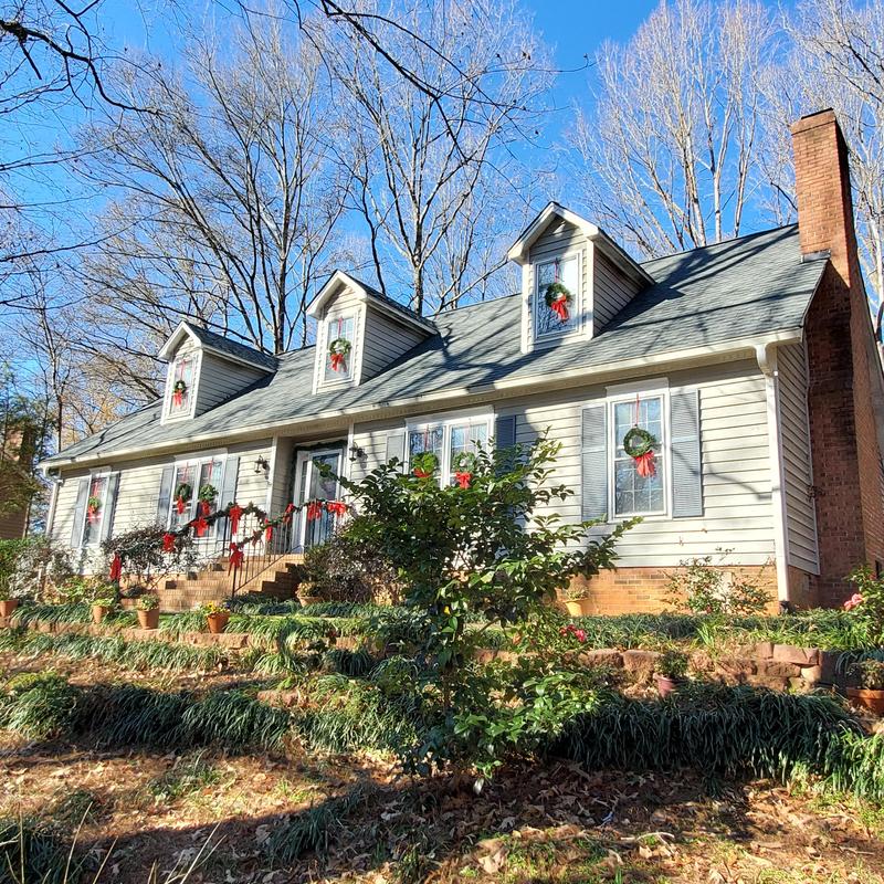 Estate Grey shingle roof on suburban house exterior