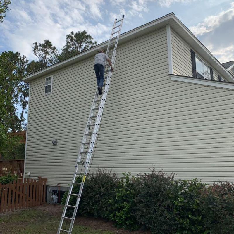 House siding inspection with ladder access in Rock Hill