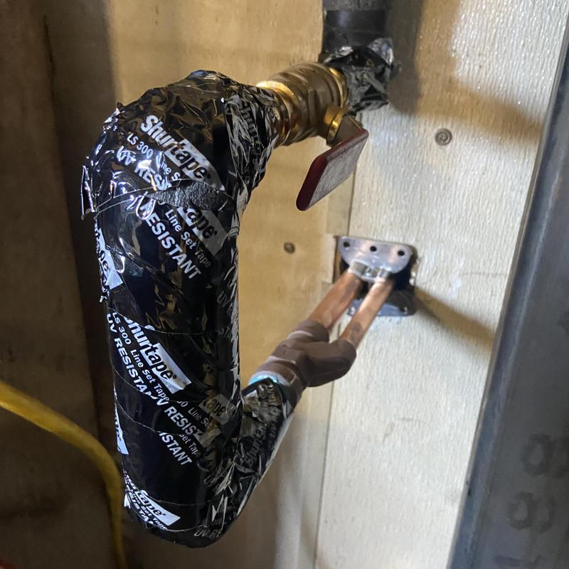 Isolation valve installation on water supply line Isolation valve installation on water supply line