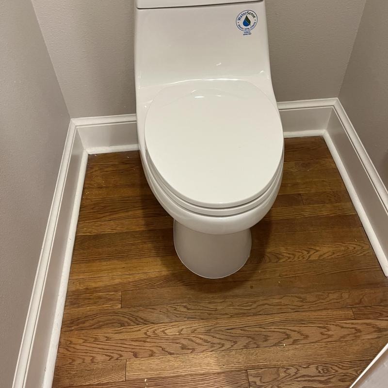 Toilet installation with new supply line and silicone seal